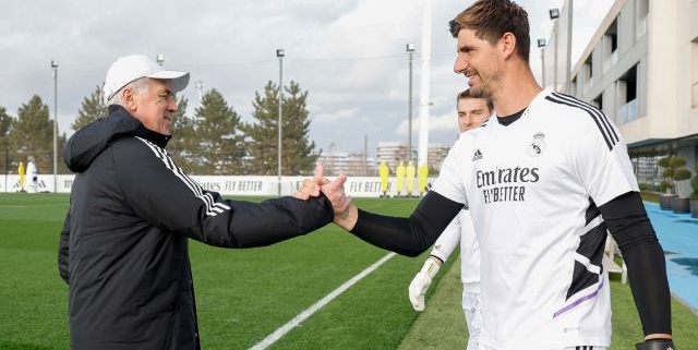Ancelotti y Courtois comparecerán en rueda de prensa antes del entrenamiento