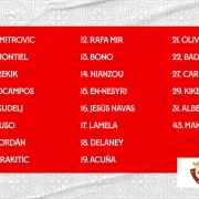 Lista de convocados del Sevilla FC ante el CA Osasuna