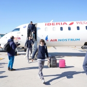 Llegada del Sevilla FC al Aeropuerto del Prat