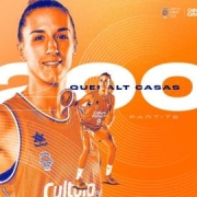 El capitán Queralt Casas alcanza los 200 partidos con el Valencia Basket