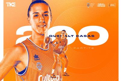 El capitán Queralt Casas alcanza los 200 partidos con el Valencia Basket