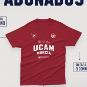 Camiseta conmemorativa de UCAM Murcia y OC Soluciones