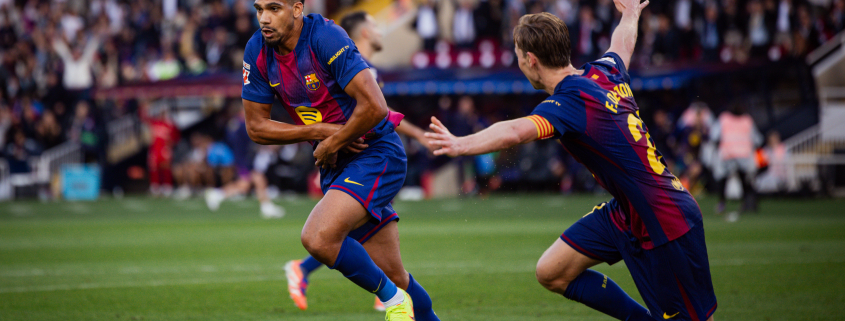 label.aria.barcelonabadge Barça - Girona 2-1: Araujo al rescate El gol del uruguayo en el tiempo de descuento asegura la victoria en un apasionante derbi en el Estadi Olimpic El primer equipo label.aria.clock hace 18 min