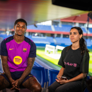 label.aria.barcelonabadge 'Estoy deseando que llegue mi primer Clásico' El delantero inglés se sienta en un directo exclusivo en el canal de Youtube del Club, respondiendo a las dudas de los socios, mientras comparte cómo se siente de cara al partido del Real Madrid con el primer equipo label.aria.clock hace 1 hora