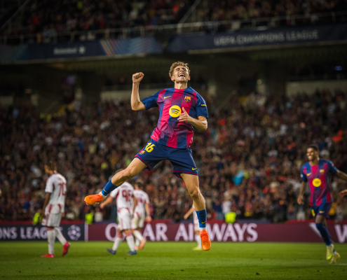 label.aria.barcelonabadge La gran noche europea de Fermín El centrocampista marca el primer hat-trick de su carrera ante el Olympiacos en su primer partido como titular desde su regreso de una lesión Primer Equipo label.aria.clock hace 2 horas