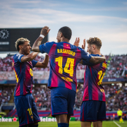 label.aria.barcelonabadge Siguen llegando goles en Europa Los blaugranas marcan ante el Olympiacos y amplían a 23 su racha de goles goleadores en la competición Primer Equipo label.aria.clock hace 3 horas