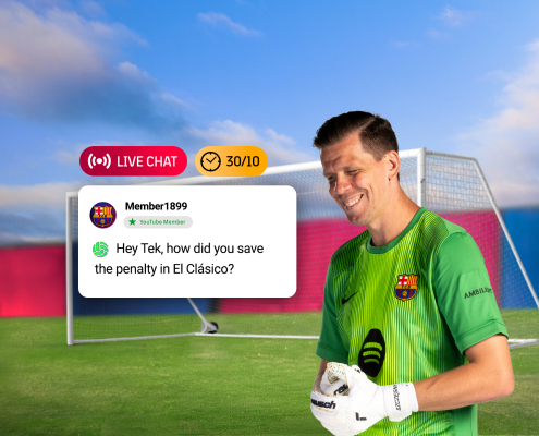 label.aria.barcelonabadge Szczesny responde a tus preguntas Los miembros de la comunidad Barça YouTube pueden enviar sus preguntas para el portero del primer equipo del Barça label.aria.clock Hace 45 min