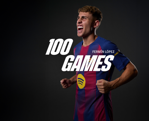 label.aria.barcelonabadge 100 partidos para Fermín El centrocampista de La Masia alcanza los 100 partidos con el FC Barcelona en el día de la vuelta al Spotify Primer Equipo del Camp Nou label.aria.clock Hace 14 Mins