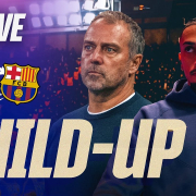 FC. Barcelona: label.aria.barcelonabadge EN VIVO: preparación con Flick y Raphinha label.aria.barcelonabadge EN VIVO: preparación con Flick y Raphinha El entrenador y el delantero del FC Barcelona hablan con los medios antes del enfrentamiento del martes en Stamford Bridge Primer equipo label.aria.clock Hace 28 minutos