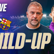 FC. Barcelona: label.aria.barcelonabadge EN VIVO: preparación de la Liga de label.aria.barcelonabadge EN VIVO: preparación de la Liga de Campeones El entrenador y el delantero del FC Barcelona hablan con los medios antes del partido contra el primer equipo del Club Brugge KV label.aria.clock Hace 1 hora