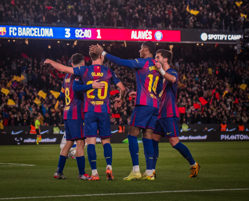 label.aria.barcelonabadge Igual quinta mejor racha goleadora Tras la victoria de ayer ante el Alavés en el Spotify Camp Nou, han pasado 34 partidos desde la última vez que el equipo no logró marcar en el primer equipo de La Liga label.aria.clock Hace 26 Mins