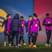 label.aria.barcelonabadge Último entrenamiento antes de la visita del equipo del Alavés Hansi Flick en la Ciutat Esportiva el viernes por la mañana hora local Primer equipo label.aria.clock Hace 55 Mins
