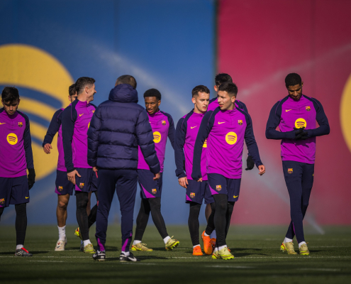 label.aria.barcelonabadge Último entrenamiento antes de la visita del equipo del Alavés Hansi Flick en la Ciutat Esportiva el viernes por la mañana hora local Primer equipo label.aria.clock Hace 55 Mins