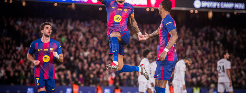 label.aria.barcelonabadge Barça 2-0 Osasuna: ¡Raphinha al rescate! El doblete del brasileño en la segunda parte asegura los tres puntos ante un sólido rival en el último partido del año en Spotify Camp Nou Primer Equipo label.aria.clock Hace 28 Mins