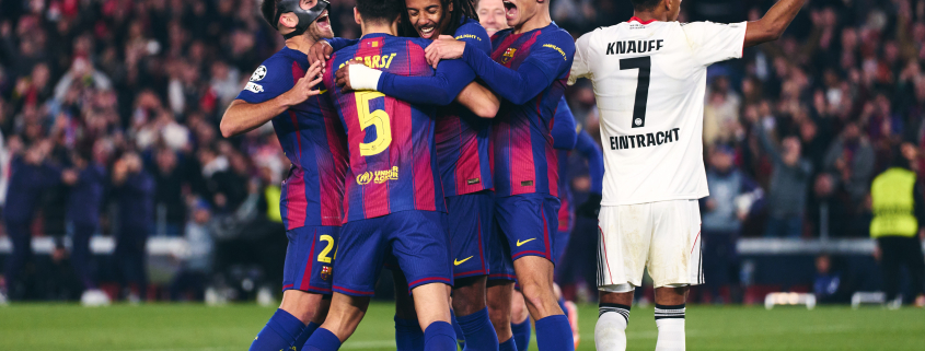 label.aria.barcelonabadge Kounde corona la remontada (2-1) Dos goles de cabeza del francés al inicio de la segunda parte sellan la victoria blaugrana en la primera noche europea en el Spotify Camp Nou Primer equipo label.aria.clock Hace 46 Mins