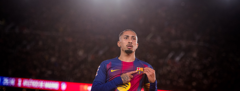 label.aria.barcelonabadge Otra remontada (3-1) Los goles de Raphinha, Olmo y Ferran confirman la victoria y los blaugranes vuelven a su mejor nivel, ampliando aún más su ventaja en LaLiga Primer equipo label.aria.clock Hace 41 Mins