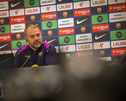 label.aria.barcelonabadge 'Tendremos que dar lo mejor de nosotros' El técnico alemán del Barça comparece ante la prensa antes del partido del martes contra el Atlético de Madrid contento de liderar el primer equipo liguero label.aria.clock hace 2 horas