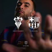 label.aria.barcelonabadge El Barça se enfrentará al Albacete en cuartos de final La eliminatoria de Copa del Rey se jugará los días 3,4,5 de febrero Primer equipo label.aria.clock Hace 1 hora