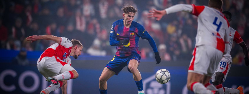 label.aria.barcelonabadge Fermín brilla El centrocampista andaluz lidera la goleadora blaugrana en la Liga de Campeones esta temporada Primer equipo label.aria.clock Hace 1 hora