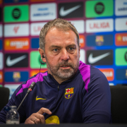 label.aria.barcelonabadge Flick espera ganar la vuelta a casa El técnico alemán destaca la importancia de concentrarse de principio a fin para evitar los primeros contratiempos de los últimos encuentros Primer equipo label.aria.clock Hace 1 hora