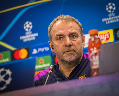 label.aria.barcelonabadge Flick quiere goles El entrenador del FC Barcelona con su visión de cara a la cita de la Liga de Campeones del miércoles con el primer equipo de Copenhague label.aria.clock Hace 1 hora