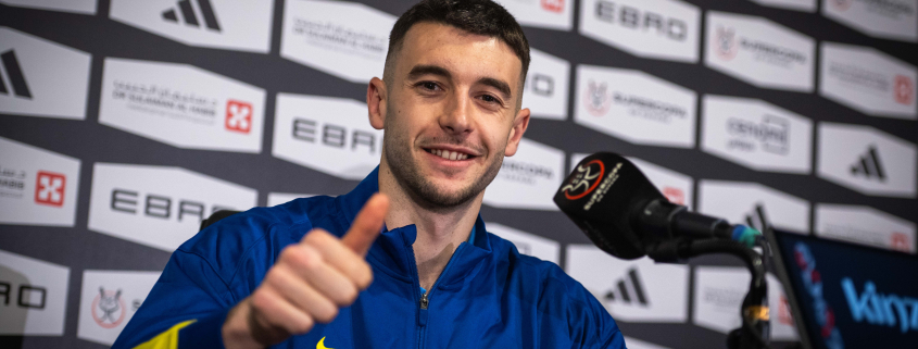 label.aria.barcelonabadge Joan García: 'Aún tengo mucho margen de mejora' El portero del Barça se muestra ilusionado con disputar la Supercopa de España por primera vez en su carrera Primer equipo label.aria.clock Hace 5 horas