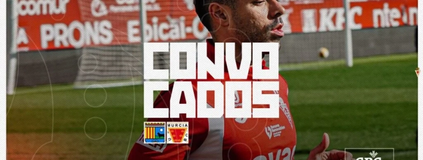 Convocatoria para el C.D. Teruel – Real Murcia