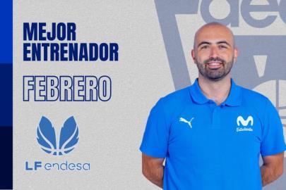 Olmo Gómez, mejor entrenador del mes de febrero-Trofeo LF Endesa AEEB