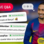 label.aria.barcelonabadge EN VIVO: El jugador del Raphinha FC Barcelona responderá a las preguntas de los socios en el canal de YouTube del Club Primer Equipo label.aria.clock Hace 22 Minutos