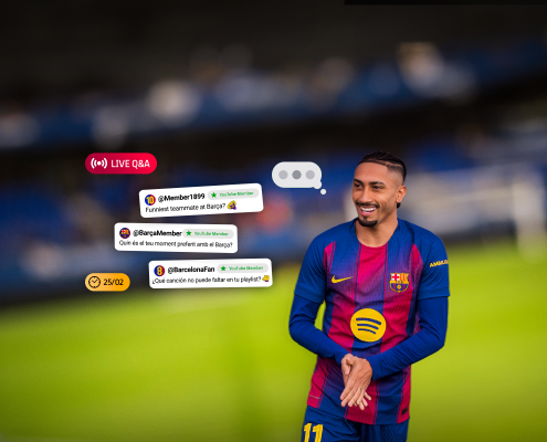 label.aria.barcelonabadge EN VIVO: Tú preguntas, Raphinha responde Los miembros de la comunidad de YouTube del Barça pueden preguntarle al brasileño lo que quieran Primer Equipo label.aria.clock Hace 52 Mins