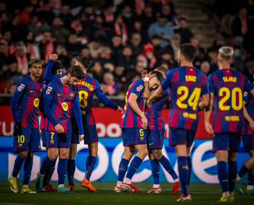 label.aria.barcelonabadge El Barça alcanza los 100 goles esta temporada Los blaugranes alcanzan el siglo en todas las competiciones con un gol de Pau Cubarsí ante el Girona en el primer equipo de LaLiga label.aria.clock Hace 56 Mins