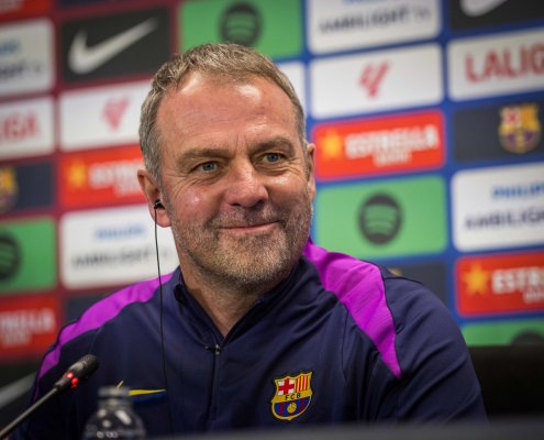 label.aria.barcelonabadge 'Estamos en buenas condiciones' El técnico del FC Barcelona reflexiona sobre el partido del sábado ante el primer equipo del Mallorca label.aria.clock Hace 1 hora