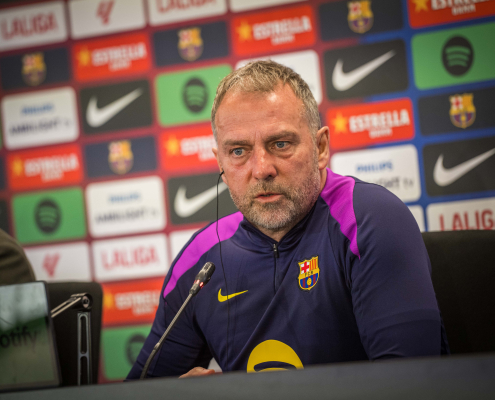 label.aria.barcelonabadge Flick: 'Hay que darle la vuelta' El técnico alemán habla con la prensa antes del partido Barça-Levante en el Spotify del primer equipo del Camp Nou label.aria.clock Hace 2 horas