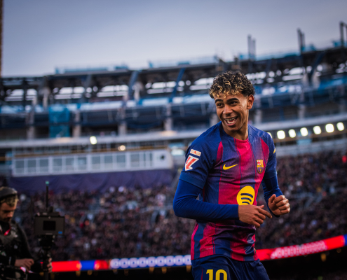 label.aria.barcelonabadge Lamine Yamal bate un nuevo récord El gol contra el Mallorca supera a Mbappé y marca un nuevo hito en su carrera Primer equipo label.aria.clock Hace 39 minutos