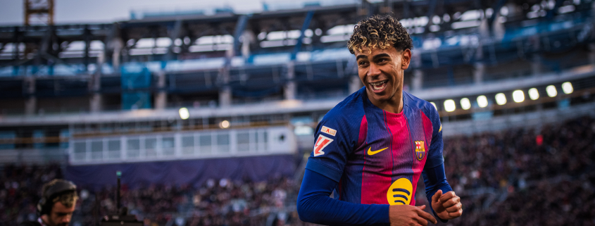 label.aria.barcelonabadge Lamine Yamal bate un nuevo récord El gol contra el Mallorca supera a Mbappé y marca un nuevo hito en su carrera Primer equipo label.aria.clock Hace 39 minutos