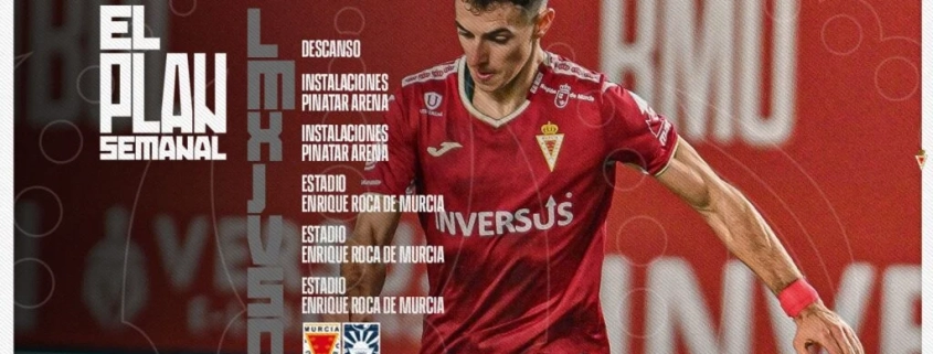 El Real Murcia define su plan semanal de trabajo antes del encuentro frente al Marbella F.C.