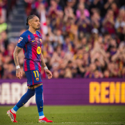 label.aria.barcelonabadge Gracias a asistencia--white Noticias sobre lesiones de Raphinha El brasileño tiene una lesión en el bíceps femoral del muslo derecho, según confirman las pruebas médicas realizadas por el primer equipo de la CBF label.aria.clock Hace 3 minutos