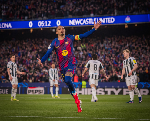 label.aria.barcelonabadge Barça - Newcastle 7-2: Los siete magníficos La genialidad, sobre todo en la segunda parte, mete a los azulgranas en los cuartos de final del primer equipo de la Liga de Campeones label.aria.clock Hace 46 min