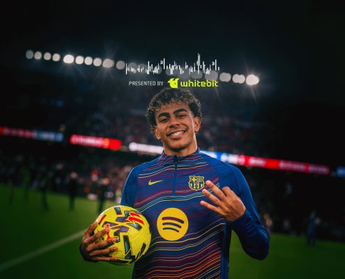 label.aria.barcelonabadge Hat-trick del mejor momento de Lamine Yamal en febrero Los tres goles del delantero catalán elegidos como la hazaña más destacable del último mes Primer Equipo label.aria.clock Hace 33 Mins
