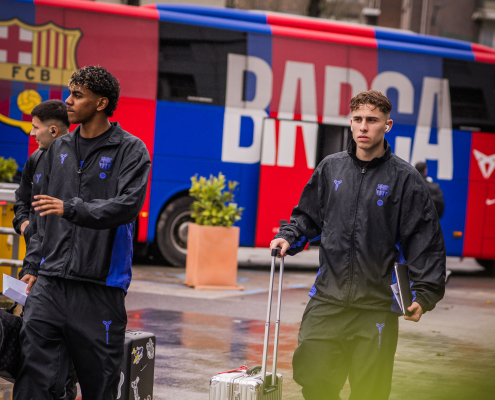label.aria.barcelonabadge La plantilla para el partido de Newcastle Los blaugranes ponen sus miras en la ida de octavos de Champions tras la victoria en el estadio de San Mamés Primer equipo label.aria.clock Hace 44 Mins