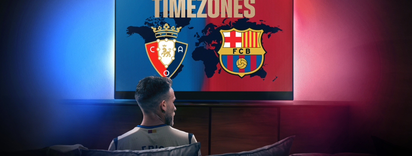 Escudo del club FC Barcelona Cuándo y dónde ver el Osasuna-Barça Nuestra guía de horarios y canales a nivel mundial para el próximo partido de LaLiga en Pamplona Primer equipo Fecha de publicación Hace 1 hora