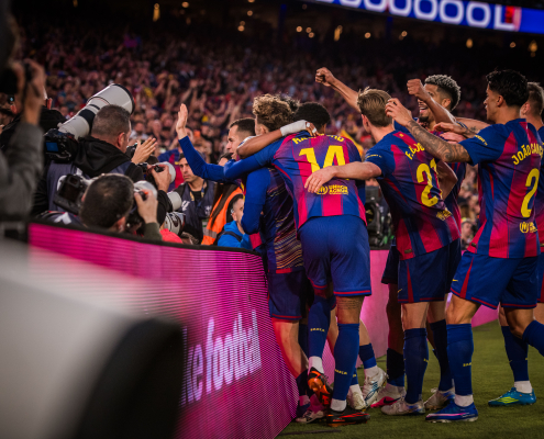 Escudo del FC Barcelona 900 victorias de La Liga en Spotify Camp Nou La victoria ante el Espanyol en el derbi marcó un nuevo hito en el famoso estadio Primer Equipo Noticia publicada hace 1 hora