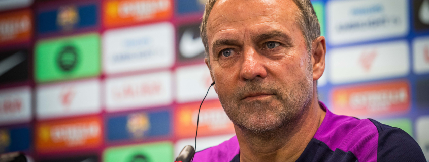 Escudo del FC Barcelona Hansi Flick: 'El equipo tiene energía e ilusión' Tras la eliminación de la Champions a manos del Atlético, el técnico azulgrana centra su atención en el potencial de su plantilla en el primer equipo Fecha de publicación hace 2 horas