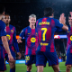 Escudo del FC Barcelona LaLiga se decidirá fuera de casa Cuatro de los seis partidos que le quedan al FC Barcelona se jugarán fuera de casa Primer Equipo Fecha publicada hace 23 horas