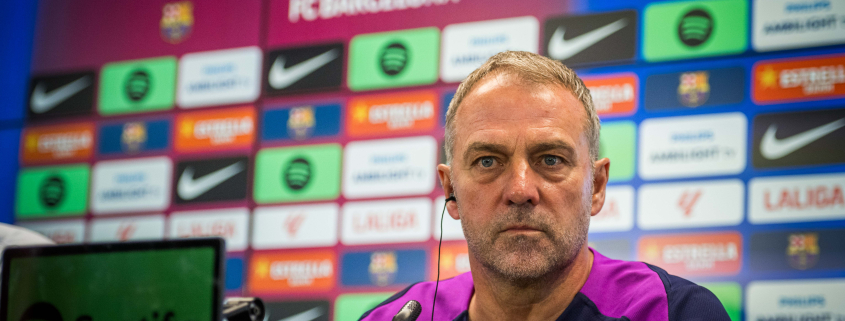 Escudo del FC Barcelona 'No podemos cometer ningún error' El técnico alemán recuerda que “el Getafe defiende muy bien” y analiza la situación del equipo sin Lamine Yamal en este tramo final de LaLiga Primer Equipo Fecha de publicación Hace 46 min