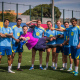 Escudo del FC Barcelona Vuelven a los entrenamientos con fiesta Tras un par de días de descanso, los blaugranas vuelven a entrenarse para el próximo encuentro entre semana de LaLiga ante el Celta de Vigo, que incluirá una celebración del cumpleaños de Tek Primer Equipo Noticia publicada hace 1 hora