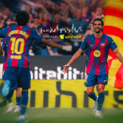 Escudo del club FC Barcelona El gran derbi gana el mejor momento de abril La victoria por 4-1 contra el Espanyol recibe la mayor cantidad de votos como el momento más destacado de las últimas cuatro semanas Primer equipo Fecha de publicación Hace 26 minutos