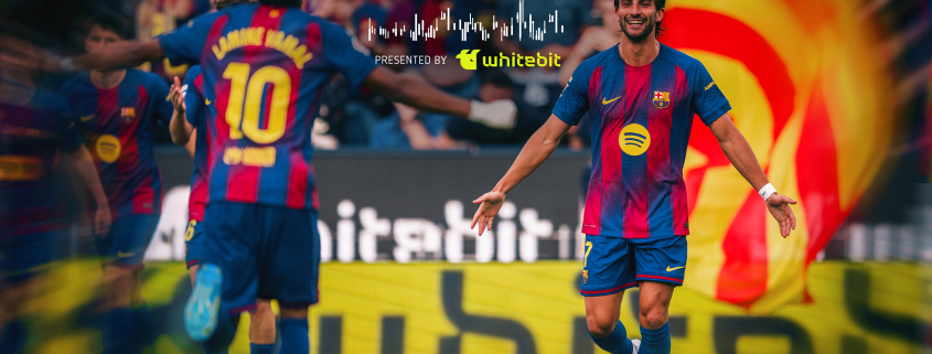 Escudo del club FC Barcelona El gran derbi gana el mejor momento de abril La victoria por 4-1 contra el Espanyol recibe la mayor cantidad de votos como el momento más destacado de las últimas cuatro semanas Primer equipo Fecha de publicación Hace 26 minutos