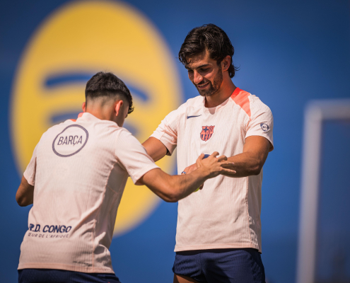 Escudo del club FC Barcelona La plantilla para el Barça-Getafe Hansi Flick nombres de la lista de jugadores para el próximo partido contra el equipo situado al sur de Madrid Primer equipo Fecha de publicación Hace 55 minutos