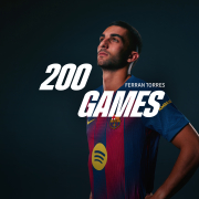label.aria.barcelonabadge 200 partidos para Ferran Torres El delantero valenciano alcanzó su doble centenario en el partido de Liga de Campeones ante el primer equipo del Atlético de Madrid label.aria.clock Hace 1 hora
